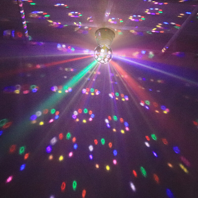 Lampu pesta putar RGB, lampu strobo, lampu panggung Laser Led bola putar KTV klub disko warna-warni lampu berkedip untuk pesta
