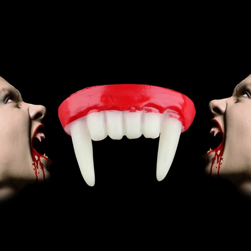 Halloween para dentes vampiro brinquedo para crianças adultos truque brinquedo resina feita aliviar o estresse