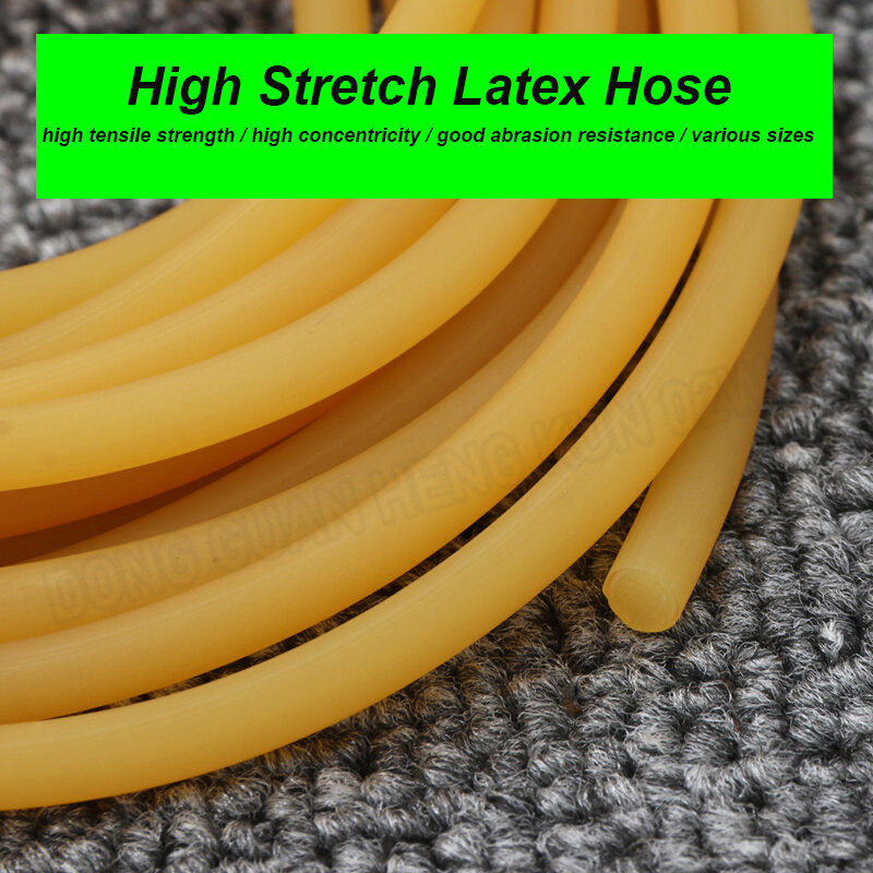 1m High Elasticity Latex Hose Yellow Rubber Hose/rubber Belt Sports Training Tension Belt Slingshot Rubber Belt