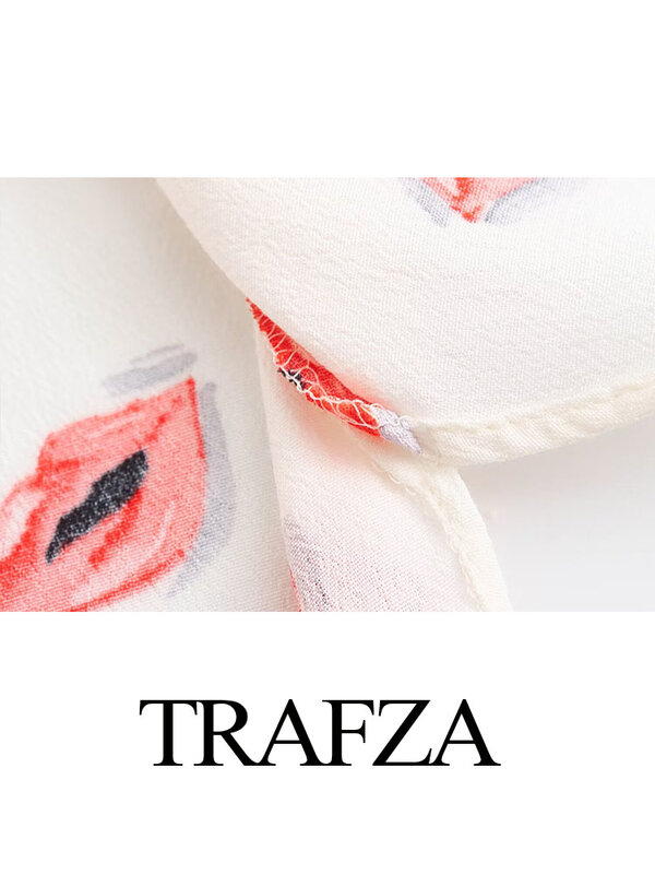 TRAFZA 여성용 턴다운 칼라 긴팔 블라우스, 싱글 브레스트, 캐주얼 루즈 셔츠, 단색 프린트, 2024 트렌디 여름