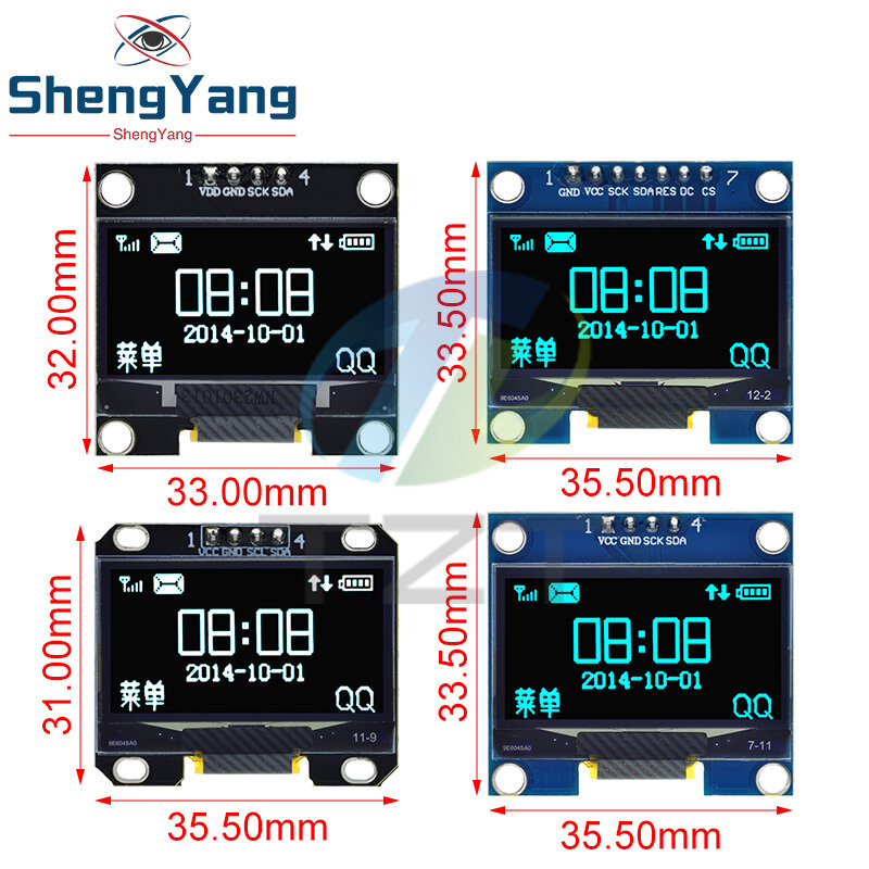 TZT 1.3 inch OLED module SPI/IIC I2C Communicate white/blue color 128X64 1.3 inch OLED LCD LED Display Module 1.3" OLED Module