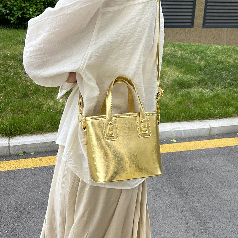 Bolsa de couro e bolsa feminina, designer de luxo, bolsa de ombro pequena, bolsa crossbody, Silver Day Clutches, qualidade superior