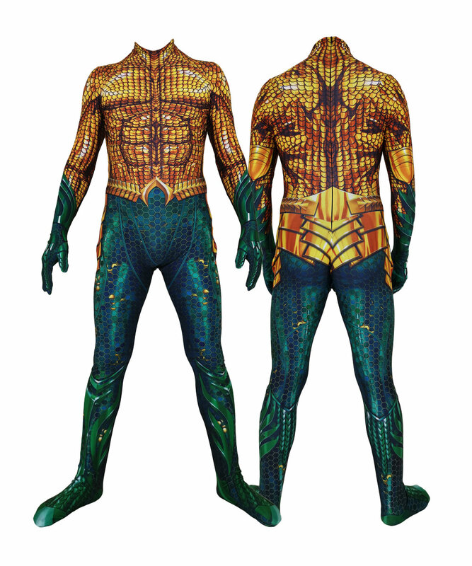 Disfraz de Cosplay de Aquaman para adultos y niños, traje de superhéroe, Arthur Curry Orin Zentai, monos de Halloween
