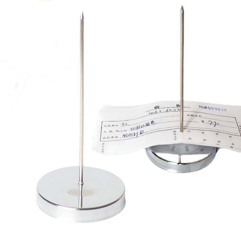 Desk Receipt Holder Stainless Steel Straight Rod Paper Memo Holder Spike Stick For Bill Receipt Kitchen Accessories