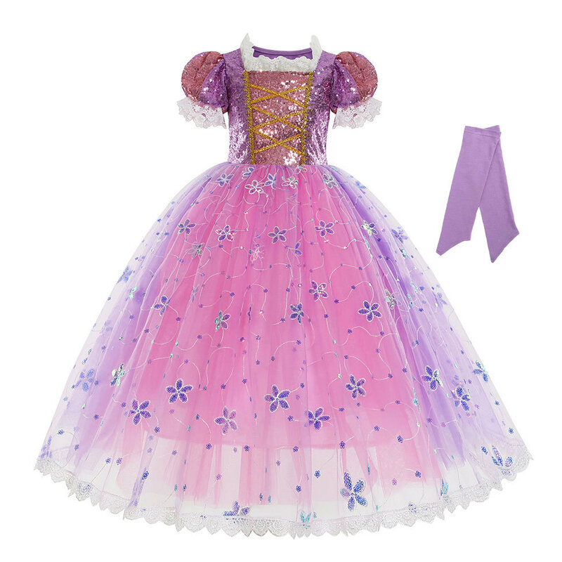 Kinder Geburtstags feier Kleidung Rollenspiel Kostüm Mädchen Prinzessin Aschenputtel Schnee wittchen Elsa Jasmin Rapunzel Ballkleid Fantasie