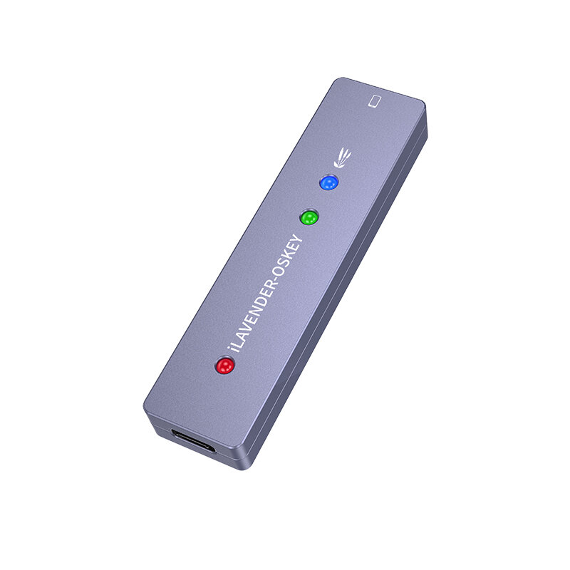 Iavender-oskey-disco duro de serie para iPhone SE 6 A X y iPad, botón de un clic en el modo DFU, pantalla púrpura, lectura y escritura