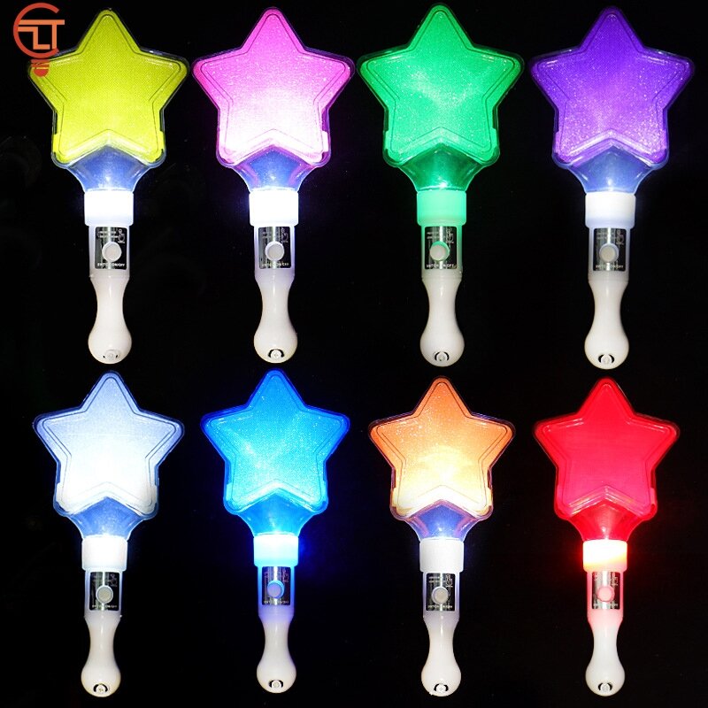 Glowing LED Magic Star Wand Gifts Luminous Party Decoration Light Stick Kids Boys Girls Happy Fluorescent Birthday Party Decors