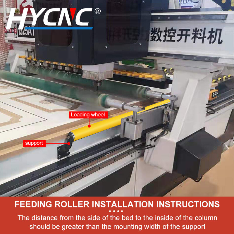 CNC Engraving Table Supporting Roller Assembly Line Rubber Covering Drum Upper Plate Roller Bracket On The Cutting Machine