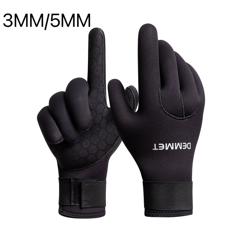 Неопреновые зимние перчатки с подогревом для дайвинга, 3 мм, 5 мм
