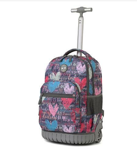 18 Zoll Schule Roll rucksack Kinder Schule Trolley Taschen Roll rucksack für Teenager Reise Roll gepäck Rucksack Tasche