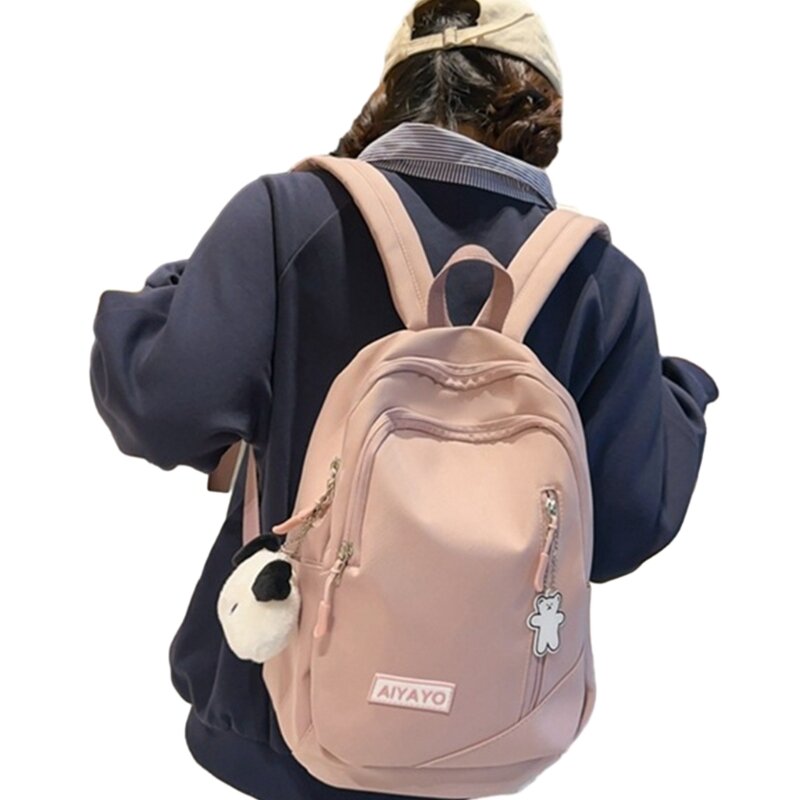 2024 mochila à escola bookbags para menina estudante versátil mochila náilon alça dupla bolsa ombro viagem daypack