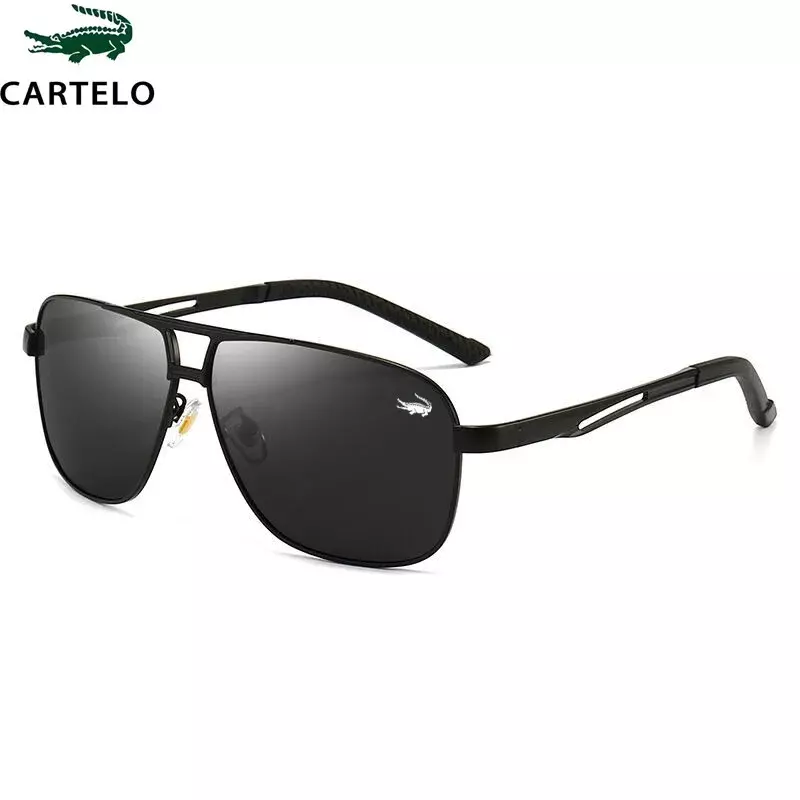 CARTELO-gafas de sol polarizadas de alta calidad para hombre y mujer, lentes de sol con montura de Metal redonda, estilo Retro, diseñador de marca