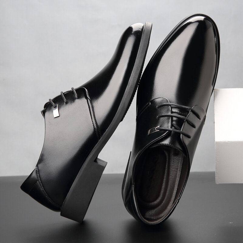 Scarpe estive con rialzo dell'altezza cava scarpe da uomo con rialzo soletta invisibile da 6CM per scarpe da ufficio in pelle da ufficio quotidiane uomo più alto