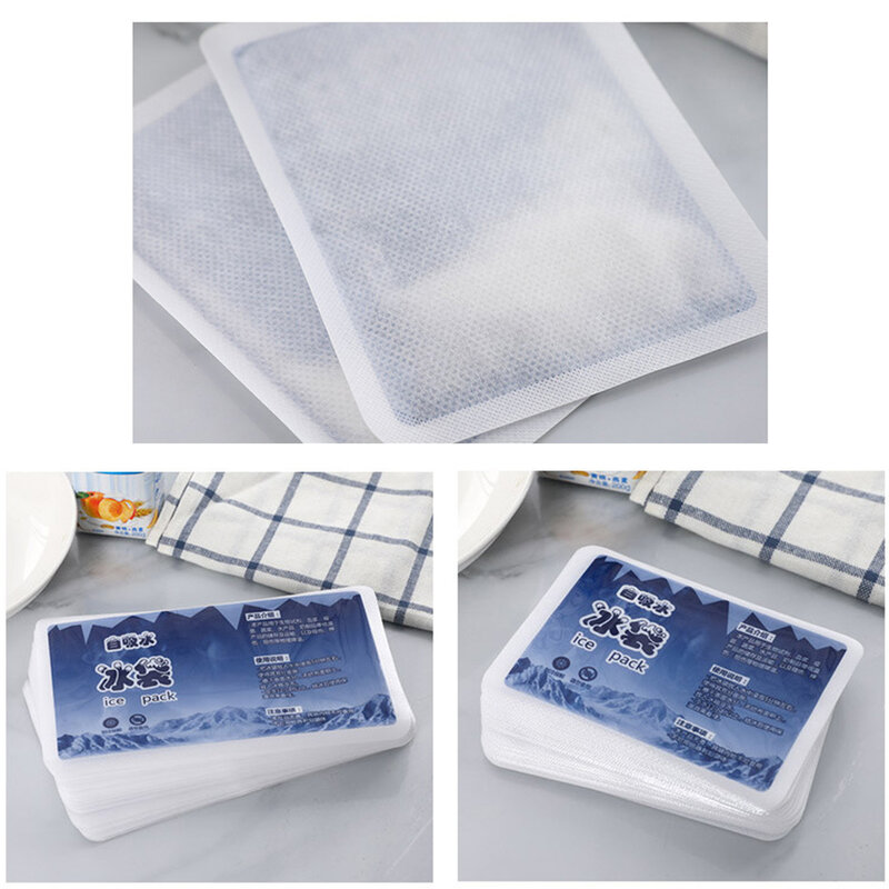 10pcs Ice Pack Bag Reusable Self-Priming Icing Cooler Bag Pain Cold Compress Drinks Refrigerate Picnic Food Keep Fresh Ice Packs