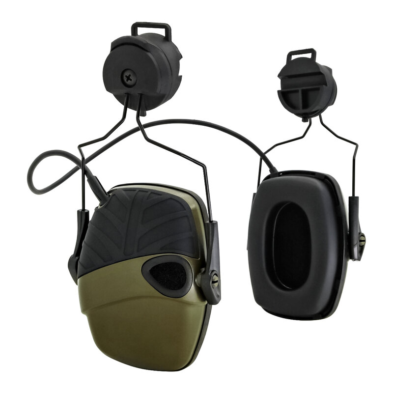 Elektroniczny zestaw słuchawkowy do strzelania z hełmu wersja do polowania Pickup i redukcja szumów taktyczny zestaw słuchawkowy ochrona słuchu nauszniki