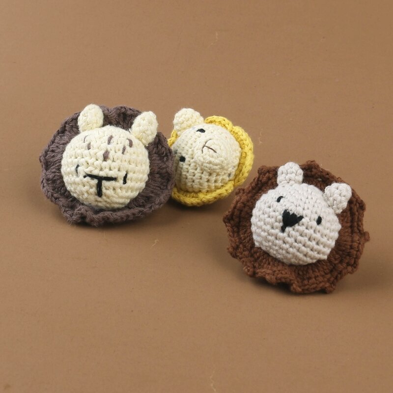 Miçangas de crochê de animais Miçangas de tricô perfeitas para dentição e necessidades sensoriais Y55B
