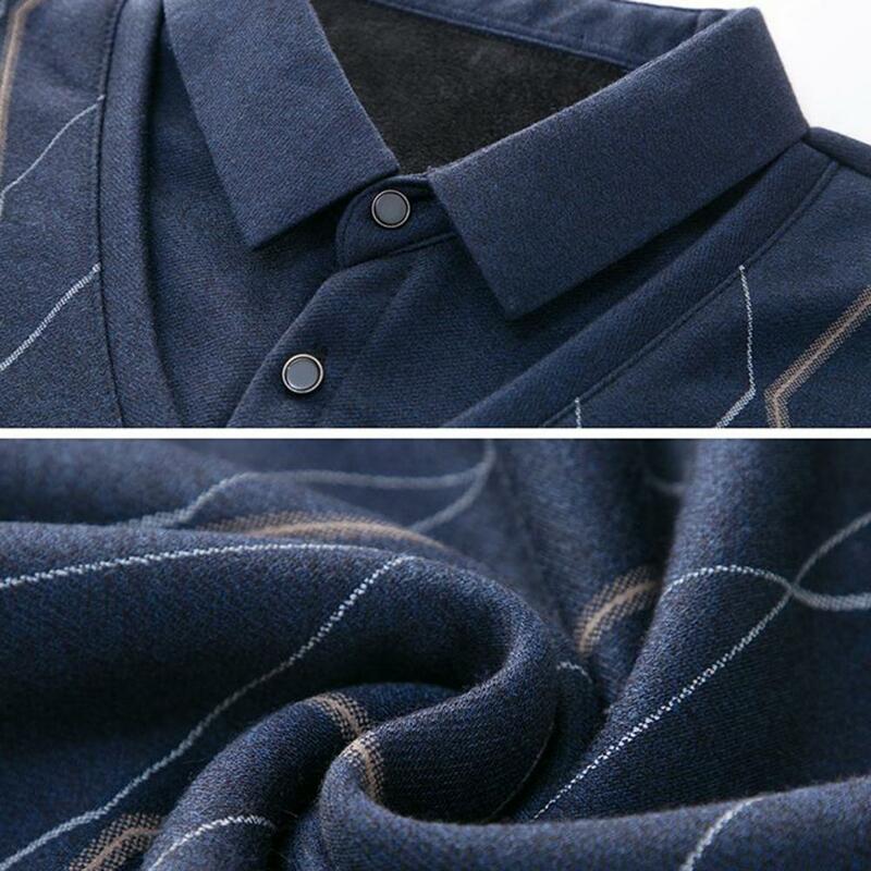Suéter de dos piezas con estampado falso para hombre, ropa de oficina, Jersey de punto cálido para Otoño e Invierno