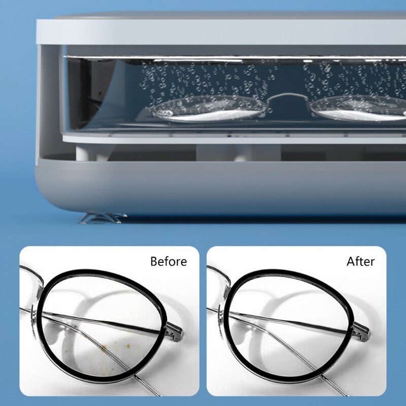 Ultraschall Reiniger Reinigung Bad Ultraschall Waschmaschine Portable Maschine Tief Dekontamination für Schmuck Brille Uhr Tropfen Verschiffen