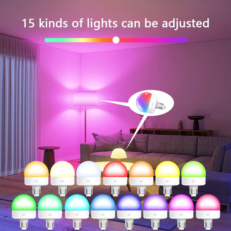 磁気ヘッドPhantomcolor LED電球、リモコンタイマー、調光ベッドサイド、ナイトスリープ、雰囲気、e26電球