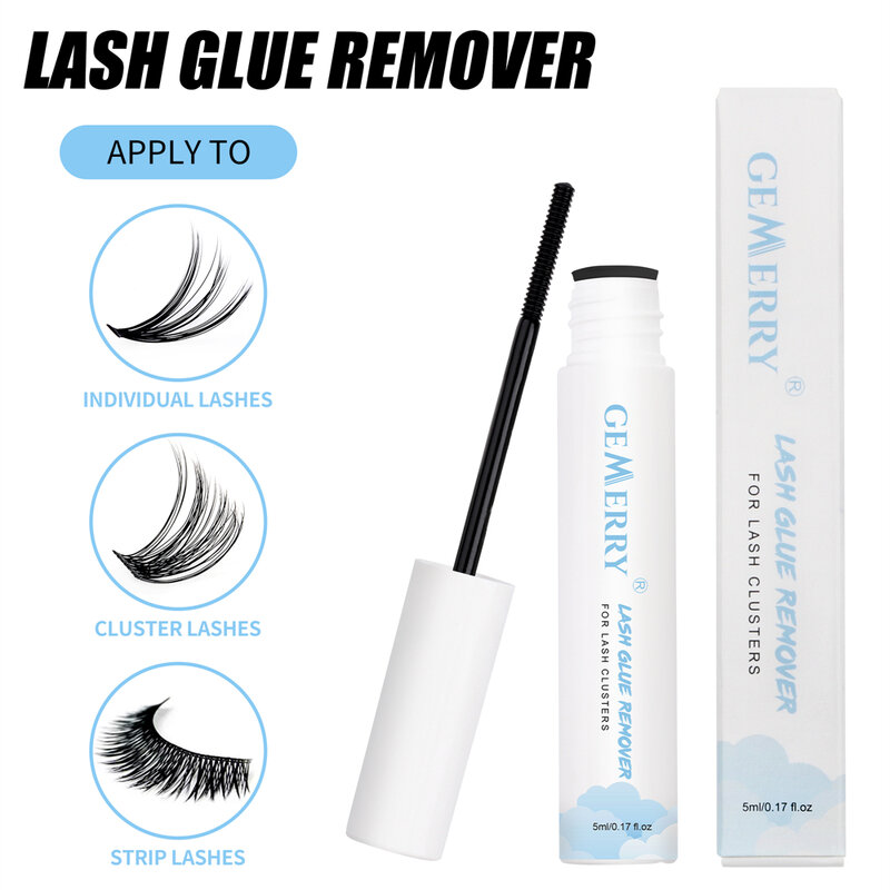 GEMERRY DIY 5ml Lash Glue Remover for Eyelash Extensions Self-Use Remover  Gentle Non-irritating Cluster Segment Lash Remover