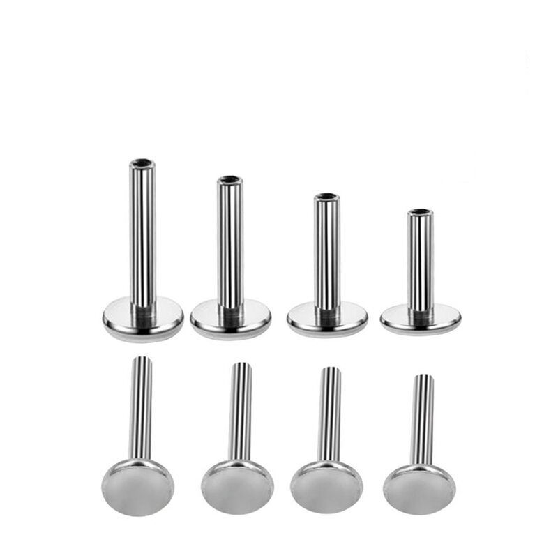 10PCS G23 Titanium 16G 18G 20G Push in Plug Back Base Stud Earrings  Lips Nose Piercing Tragus Body Jewelry Accessories