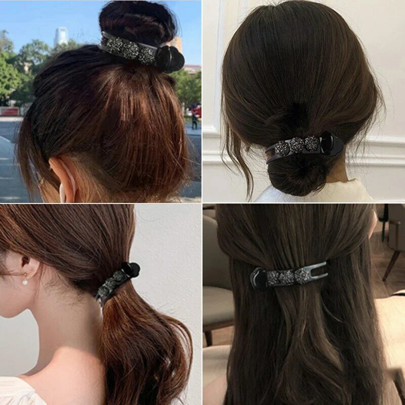New Summer Hair Claws Girl High Ponytail Clipe Fixo Hairpin Claw Clipe Advanced Sense Acessórios para o cabelo Headwear