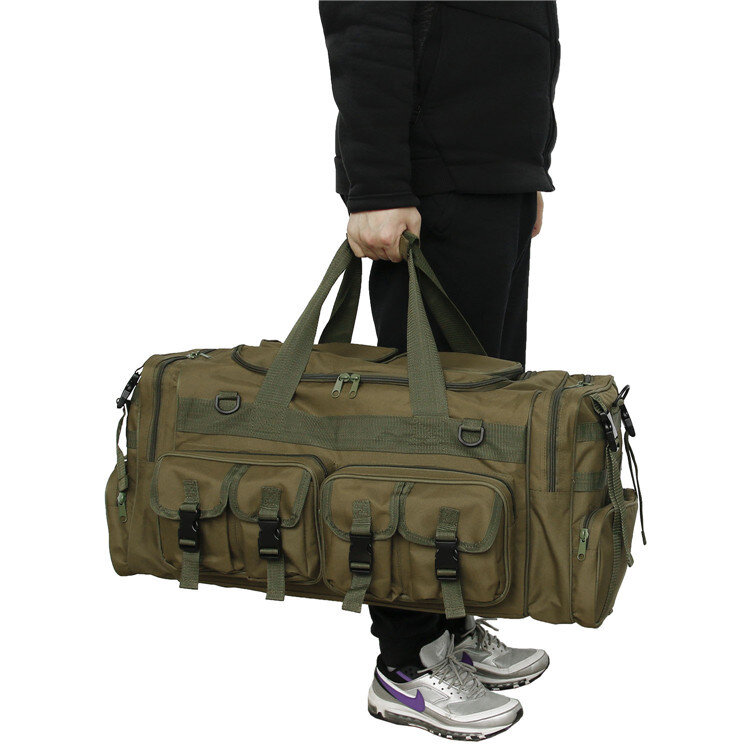 60L 2024 NEW Bag Men's Travel Handbag Large Capacity Camping Bag Camo CS Outdoor Sports Simulation Training Gear Shoulder Bags