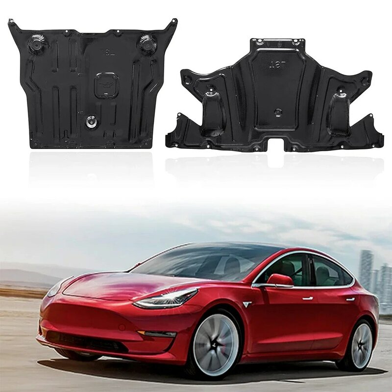 Frente e traseira Skid Plate para Tesla Modelo Y, Splash Shield Cover, Under Engine Chassis Guard Plate, Acessórios de Proteção Heavy Duty