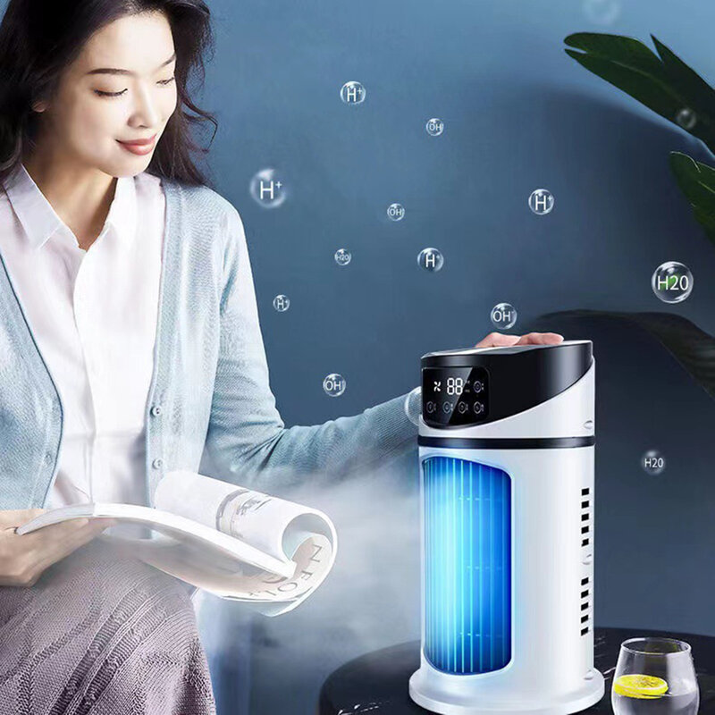 3 In 1 Mini Air Cooler Air Conditioner Cooling Portable 6 Gear Adjustable Humidifier Purifier USB Charging Fan For Home Office