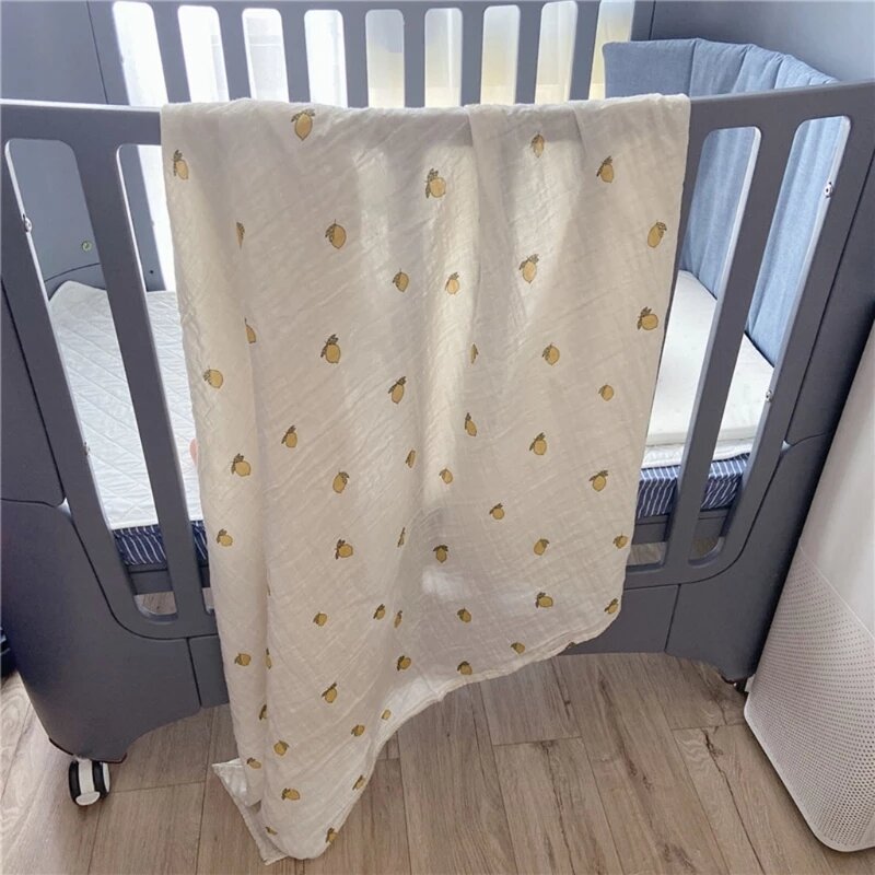 Детские одеяла для новорожденных, 100% органический хлопок, подгузники из муслина, пеленки из муслина с принтом