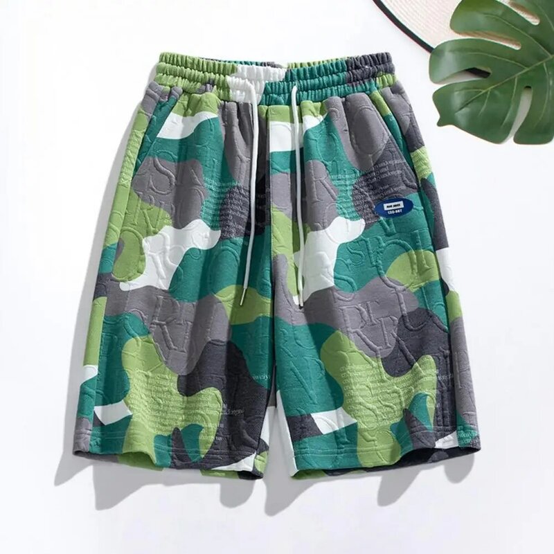 Männer Grundlagen einfarbige Hosen Herrenmode 3d bedruckte elastische Taillen shorts mit Seiten taschen zum Wandern Camping für den Sommer