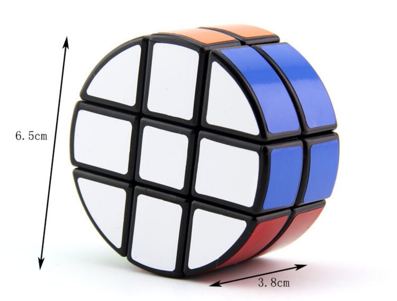 LanLan 2-warstwowa beczka 3x3x3 Cylinder Profesjonalna magiczna kostka Twist Puzzle Magic Cube Speed Puzzle Cube Toys Game cubo magico