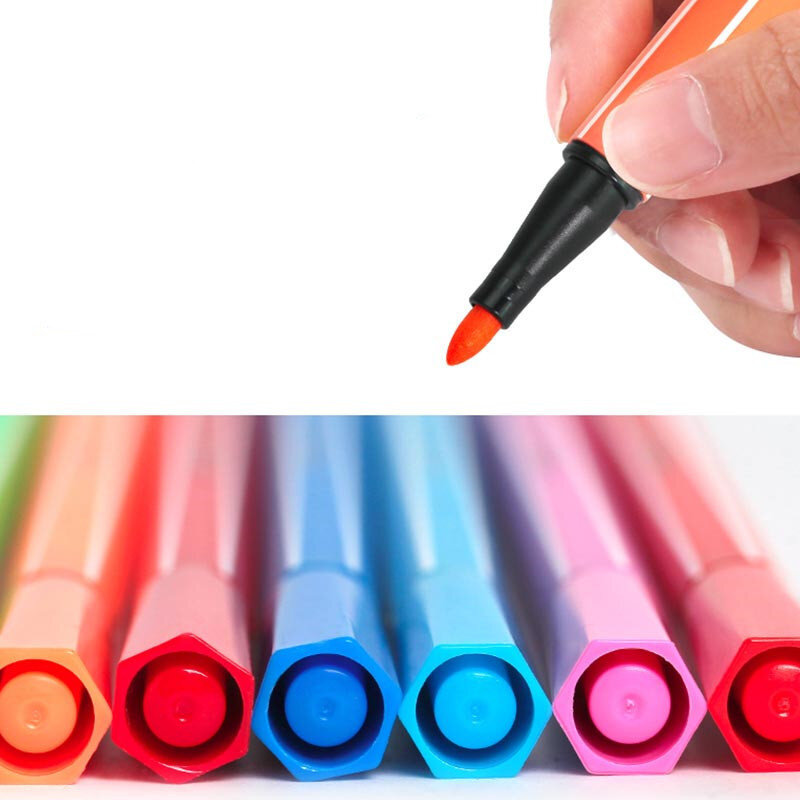 Bambini che dipingono 24/36/18/12 matita Non tossica per acquerelli lavabile acquarello penna Mark pittura per bambini disegno forniture d'arte