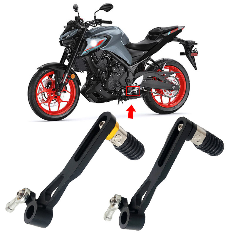 Palanca de cambio de marchas plegable ajustable para motocicleta, Pedal de aluminio CNC para YAMAHA MT03 MT-25 R25 MT 03 MT 25 2014-2020