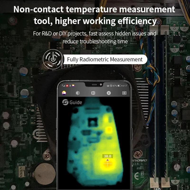 Guide Mobir Air Termocamera per telefono cellulare Android tipo C iPhone iOS Smartphone visione a infrarossi termocamera Mini fotocamera
