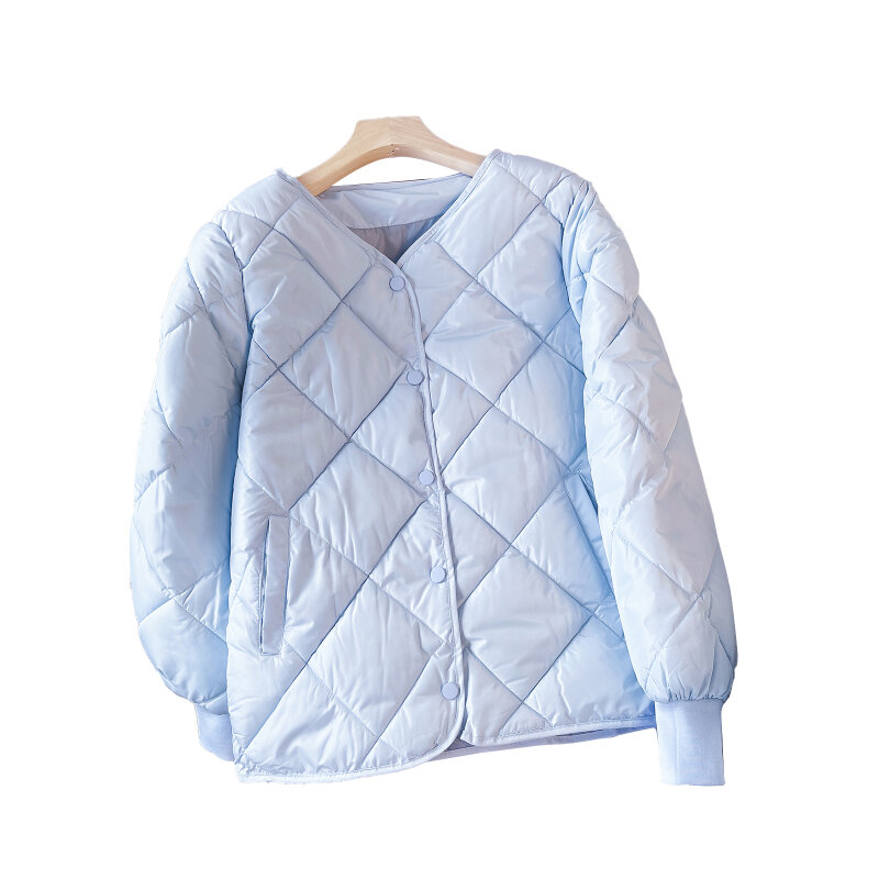 Женские хлопковые куртки на осень и зиму, в Корейском стиле, простая однотонная Повседневная универсальная плотная теплая верхняя одежда большого размера
