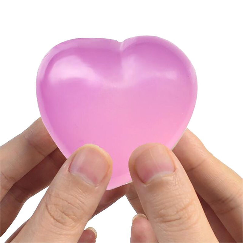 Color-Changing Love Heart Squeeze Brinquedos para Crianças, Bola Anti Stress Relief, Fidget Brinquedos de Descompressão, Fotocromático, 1Pc