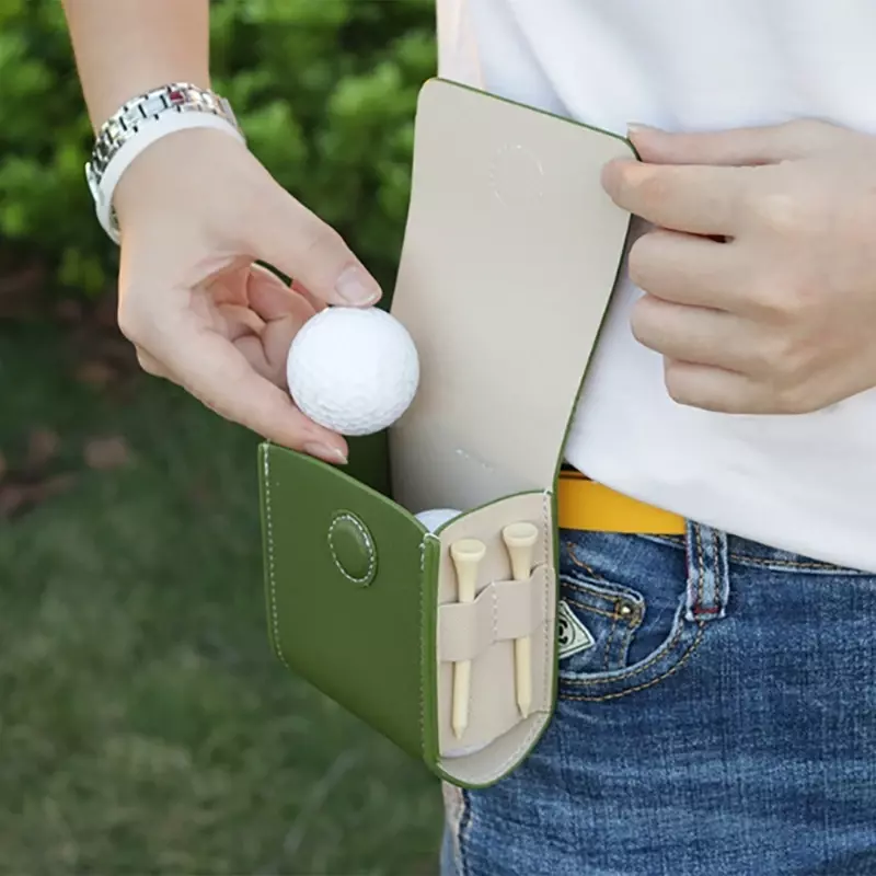 Поясная сумка для мяча для гольфа из искусственной кожи Сумка для мяча для гольфа Сумка для хранения дальномера и футболок