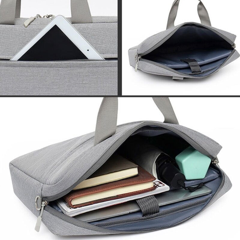 Homens e Mulheres Viagem Business Notebook Handbag, Messenger Bag Grande Capacidade, Alça de Ombro Destacável, 15,6 "Laptop