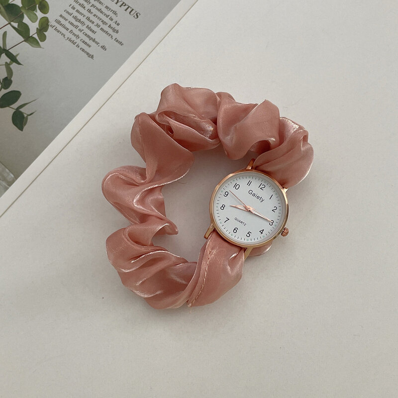 Moda wstążka zegarki bransoletki bransoletki dla kobiet proste elastyczne zegarki kwarcowe bransoletka modne akcesoria prezenty