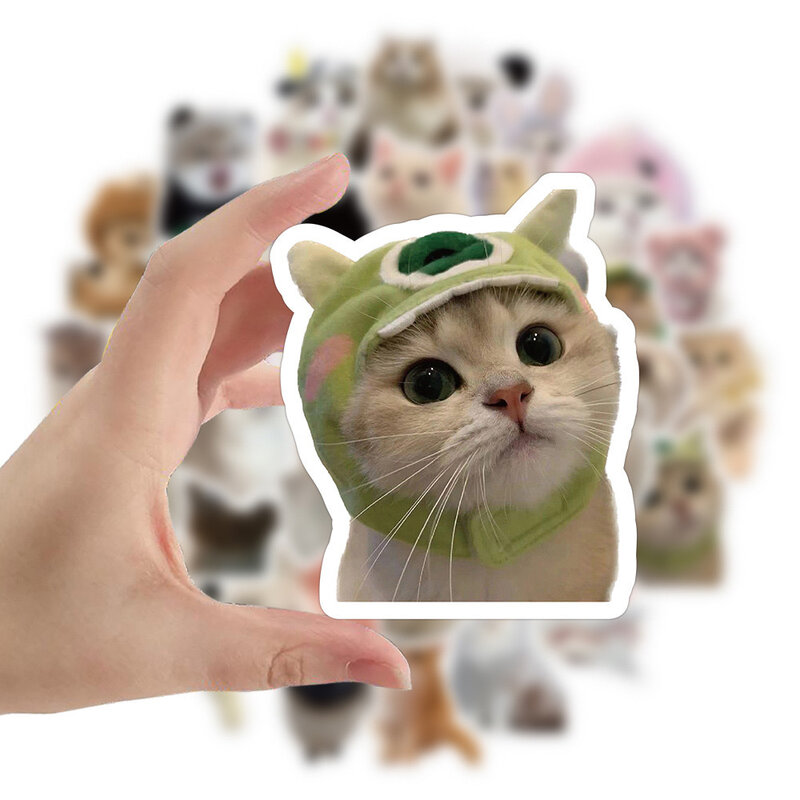 10/30/60PCS Pet Cat Cartoon Cute Sticker DIY Phone Laptop Luggage Skateboard Graffiti Decals Fun for Kid Gift