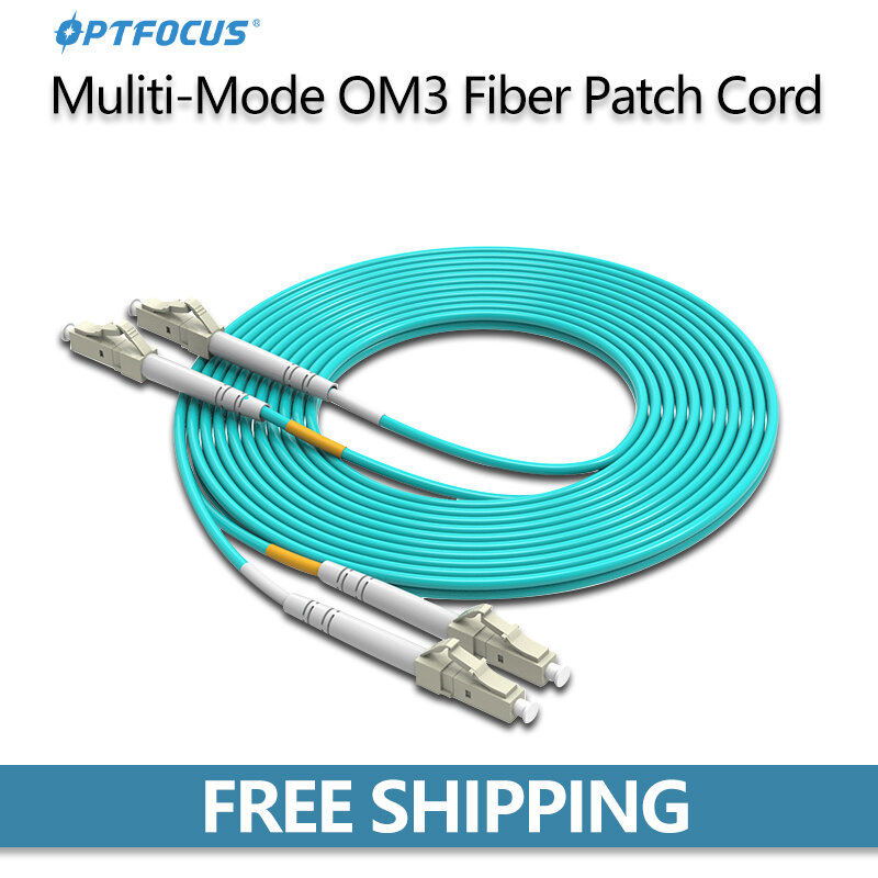 Optfocus om3 Glasfaser-Patchkabel lc upc apc Multimode-Sprung kabel Dual 1m 3m 5m 10m 30m Dual-Solo-Fibra-Kabel