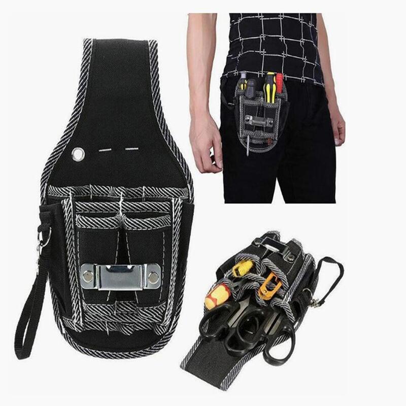 กระเป๋าเครื่องมือคาดเอวช่างไฟกระเป๋าเครื่องมือหลายช่อง600D ความจุมากกระเป๋าคาดเอวข้างนอกผ้าอ๊อกซ์ฟอร์ดสำหรับการจัดการจัดเก็บอุปกรณ์
