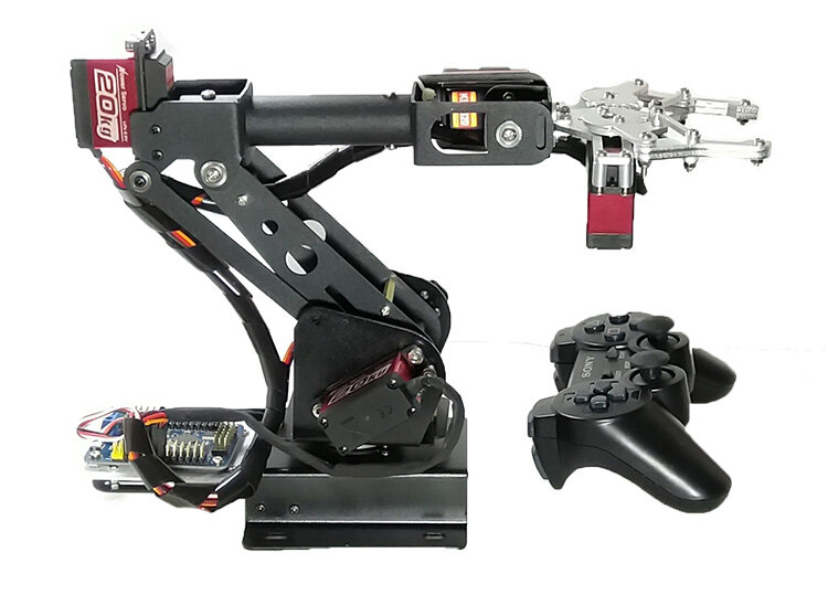 Ps2 Control 6 DOF Robot Arm Gripper Claw Steam manipolatore fai da te per Robot Arduino STM32 con Robot programmabile da 6 pezzi a 180 gradi