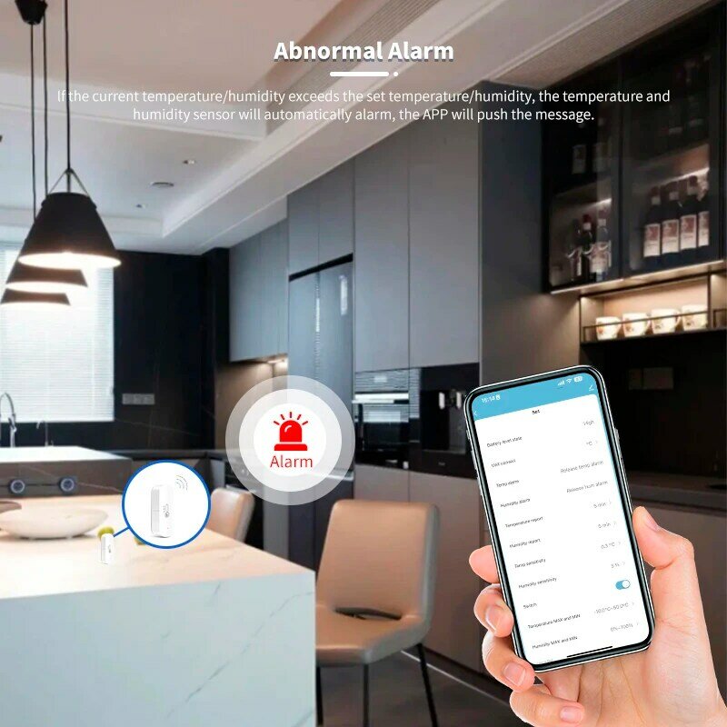 Tuya Smart Wifi/Zigbee Temperatuur En Vochtigheid Sensor Indoor Thermometer Monitor Voor Thuiswerk Met Alexa Google Home Assistent