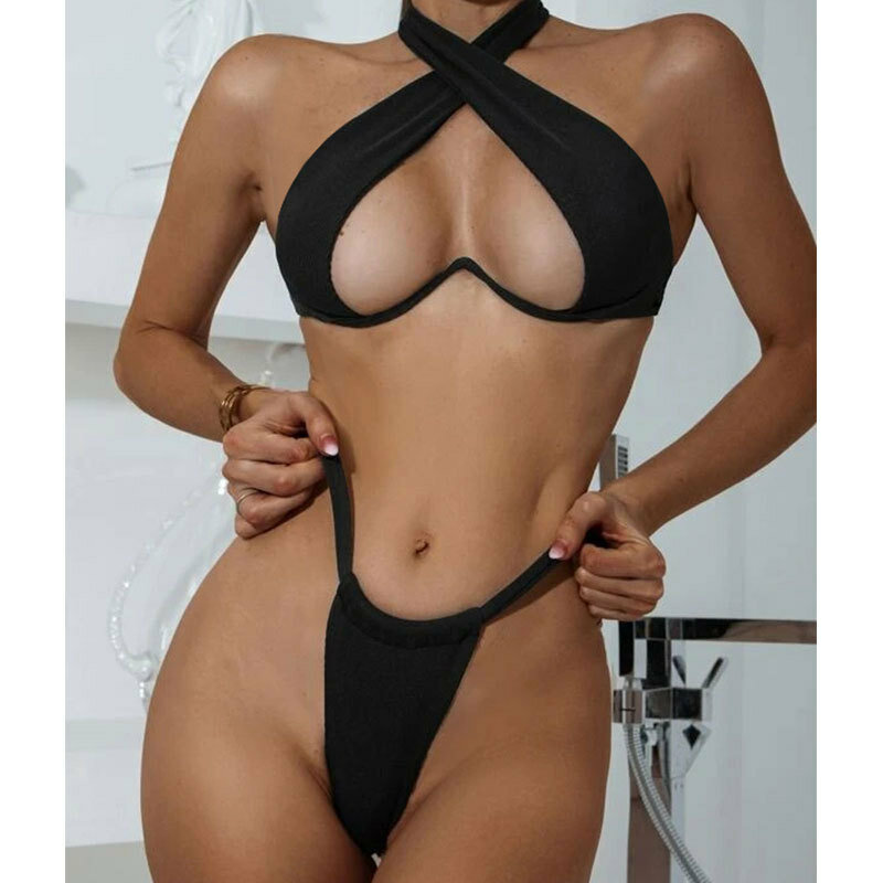 2023 New Bikini Swimsuit Color Matching Sexy Bikini Split Swimsuit Women