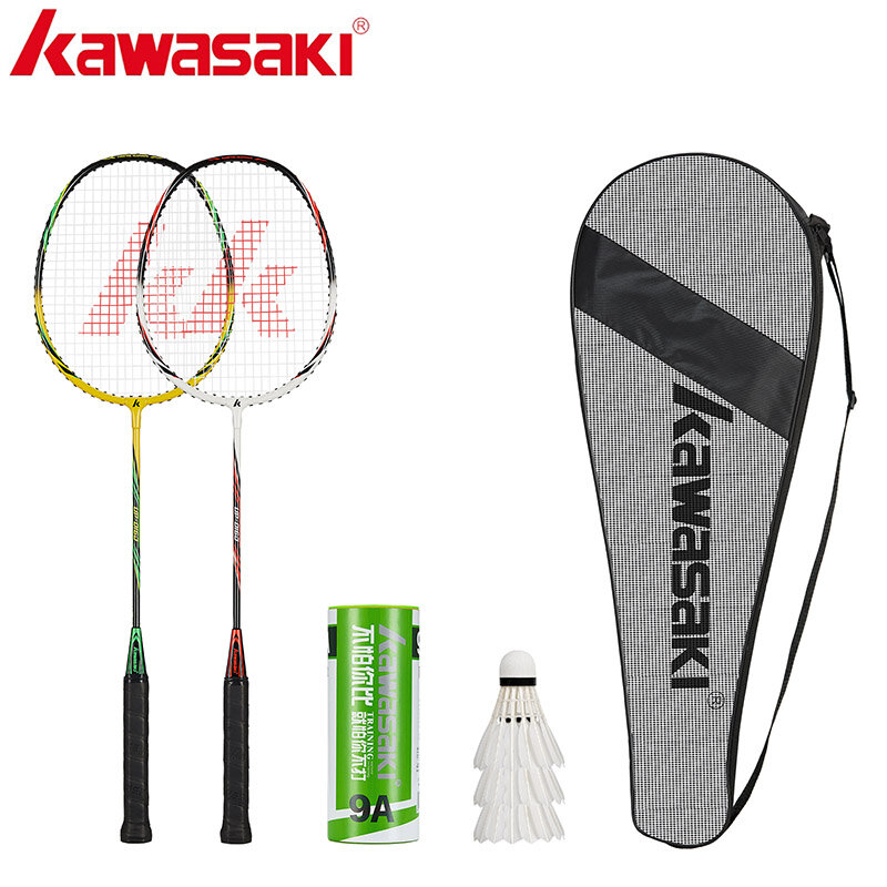 Racchetta da Badminton Kawasaki 1U racchetta da Badminton con telaio in lega di alluminio con String UP-0160 con volano regalo gratuito