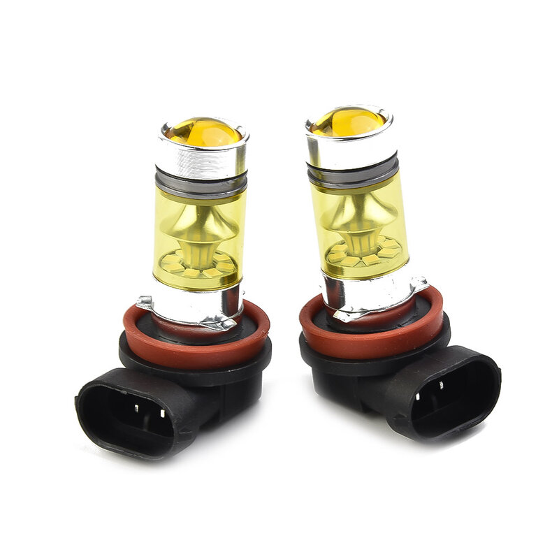 Luz LED antiniebla H11/H8 de alta potencia para coche, lámpara de circulación diurna, 2 piezas, 4300K, 1500LM, color amarillo
