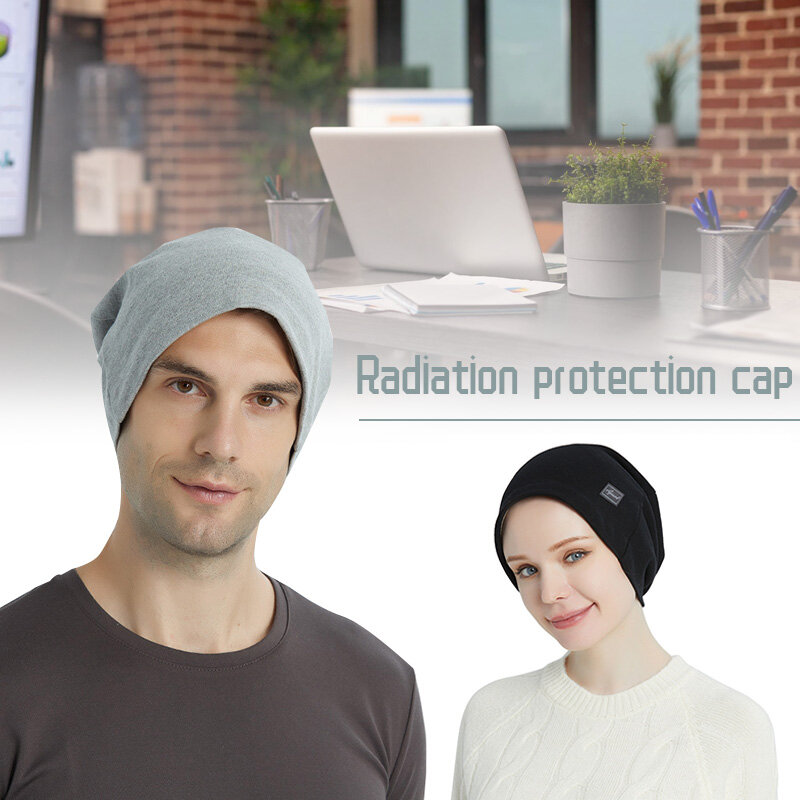 Topi Anti Radiasi Topi Pelindung EMF Multiwarna Pelindung Rfid Gelombang Elektromagnetik Serat Perak Topi Pelindung RF/Microwave Beanie