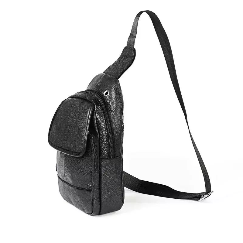 Chikage-Sac de poitrine en cuir grande capacité, sac à bandoulière pour téléphone portable, sac de taille de sport léger multifonction, tendance de la mode